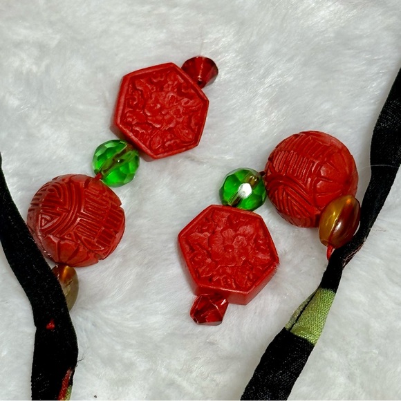 Vintage What if…..? Embossed Silk Blouse #S2 - Picture 5 of 9